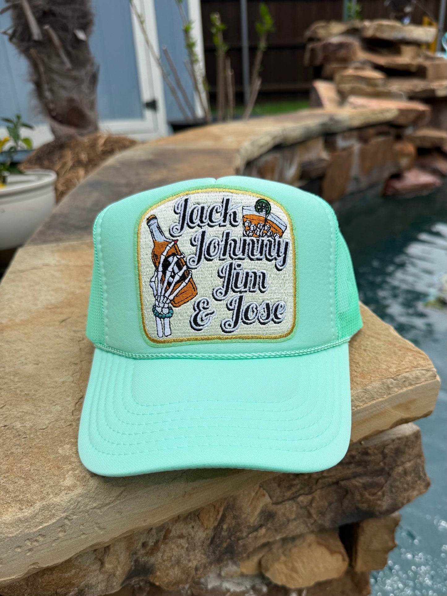Jack Johnny Jim & Jose Tipsy Cap
