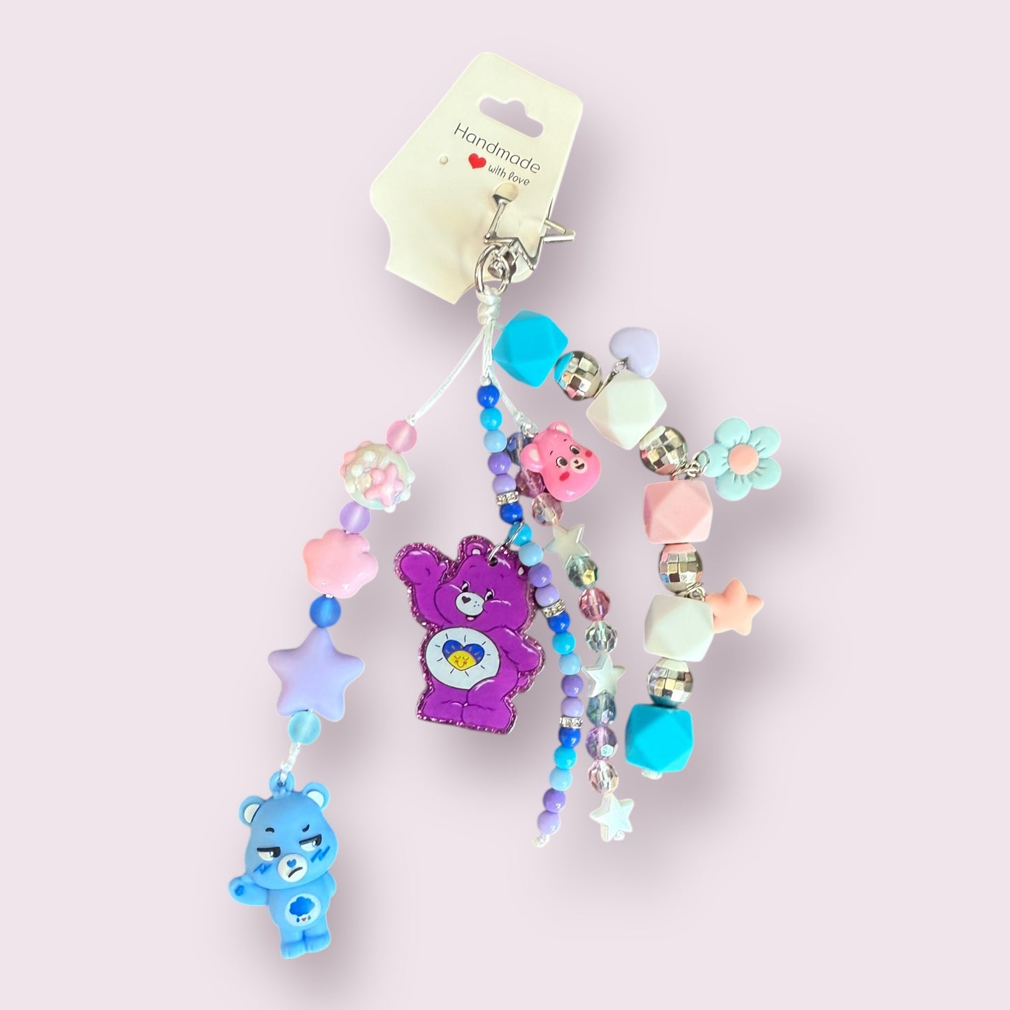 Grumpy Care Bear Inspired Bag Charm