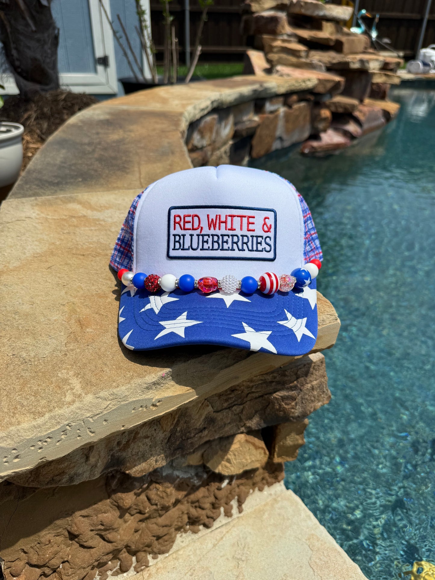 Red White & Blueberries Cap
