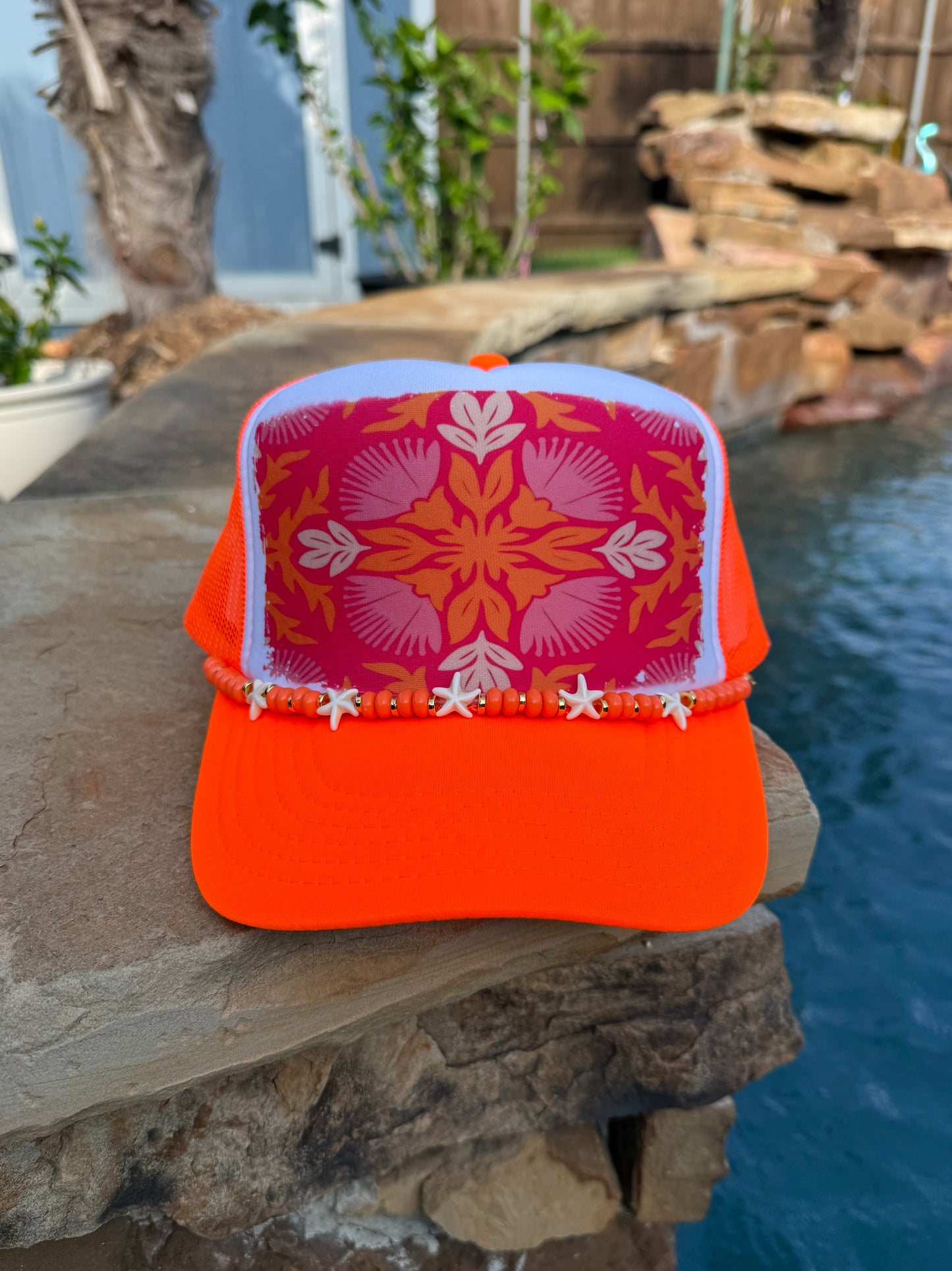 Neon Orange Summer Cap
