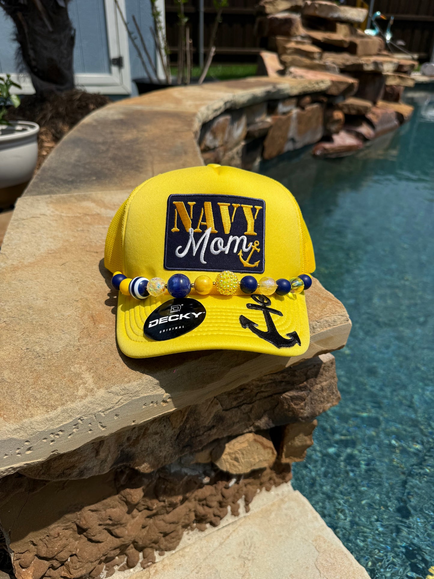 Navy Mom Cap