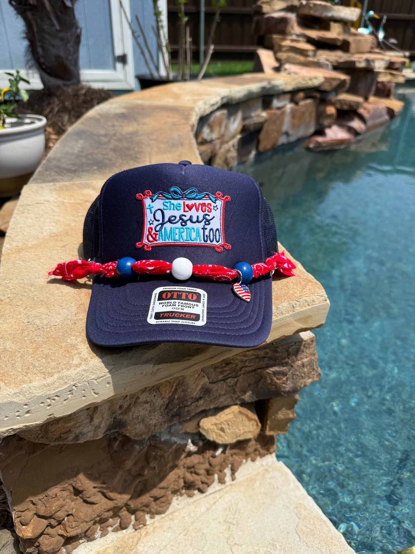 She Loves Jesus & America Too Cap