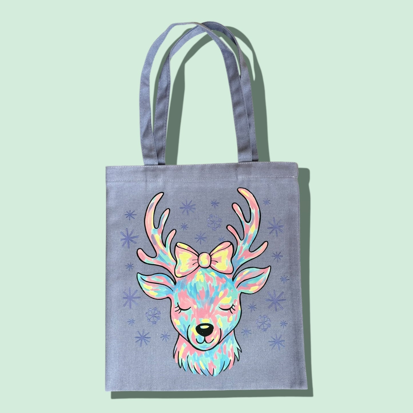 Pastel Reindeer Tote