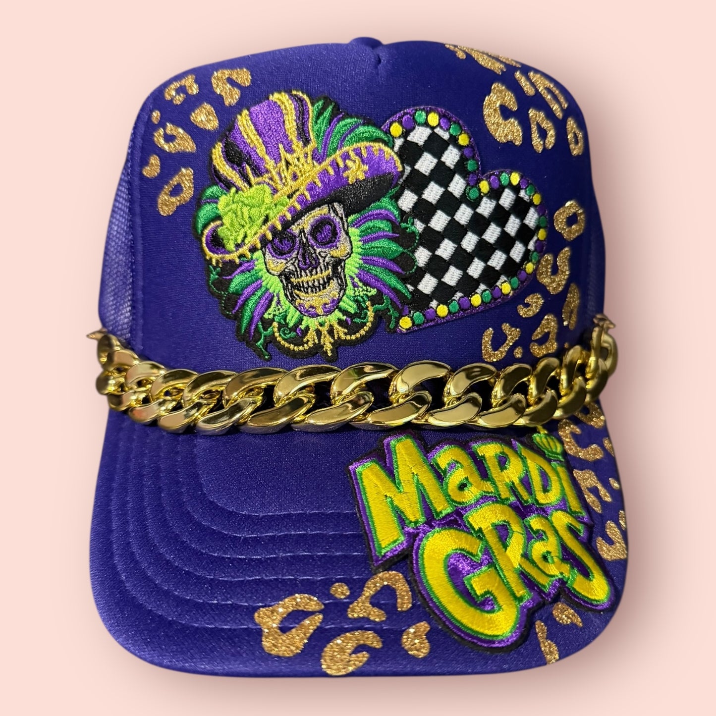 Mardi Gras Cap (solid purple)