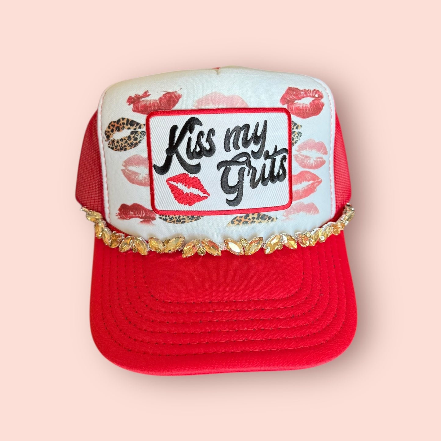 Kiss my Grits Lip Print Cap