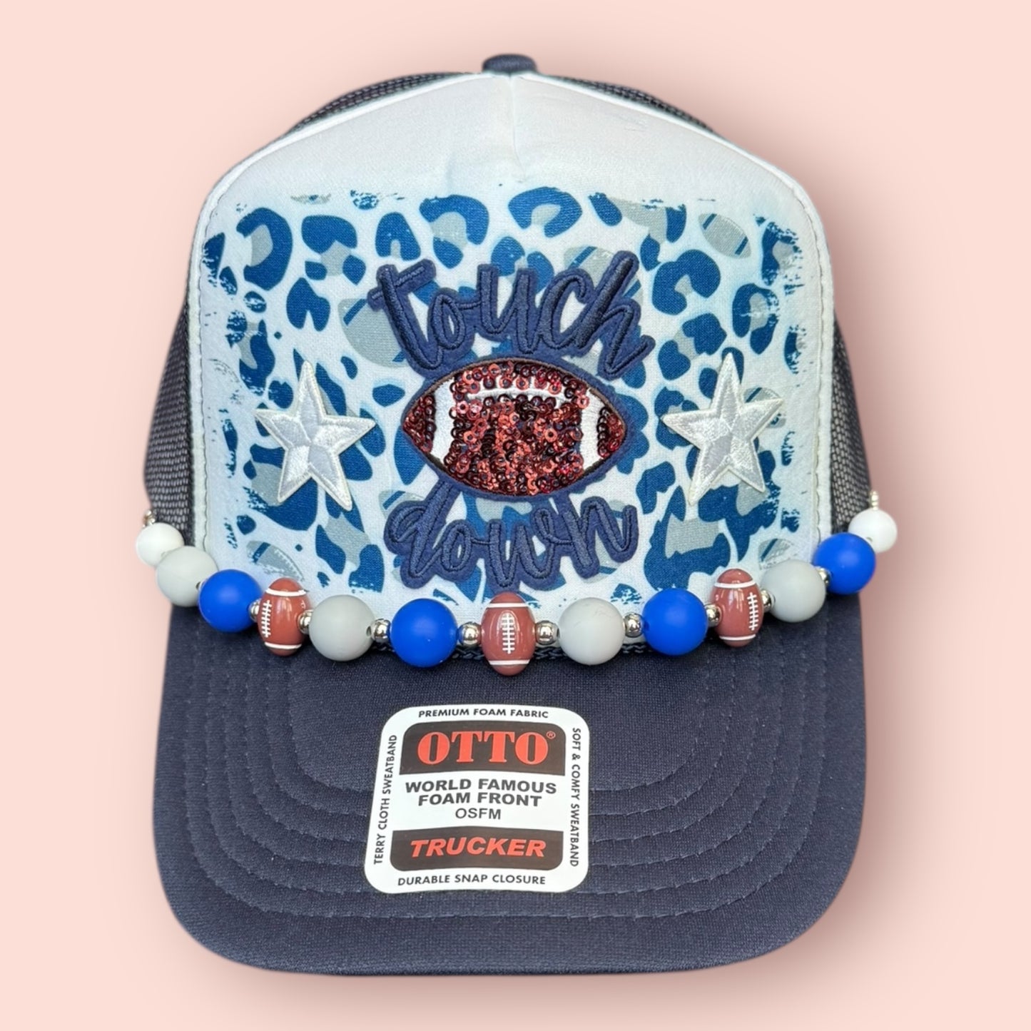 Navy, Gray & White Touch Down Cap
