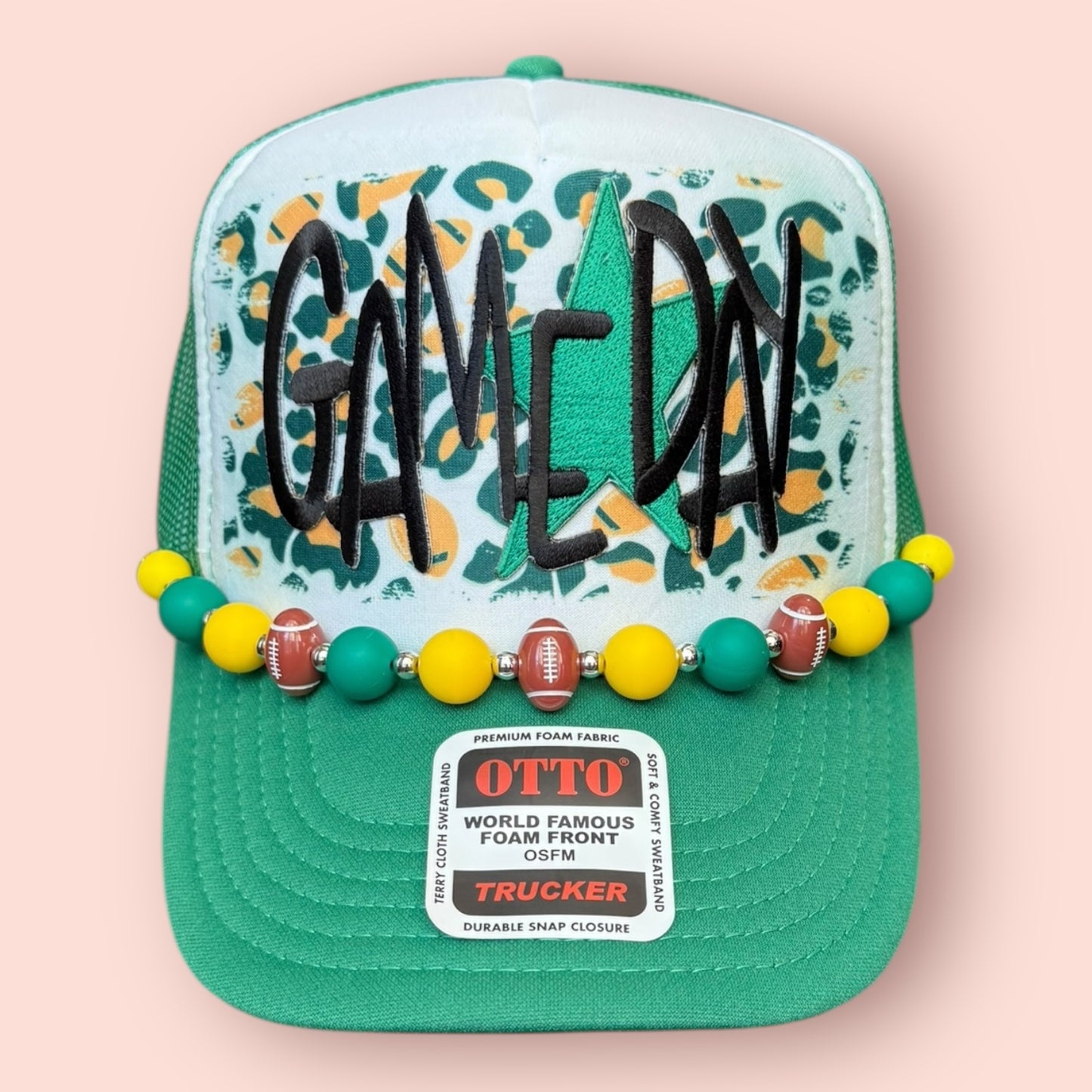 Green, Yellow & White Game Day Cap