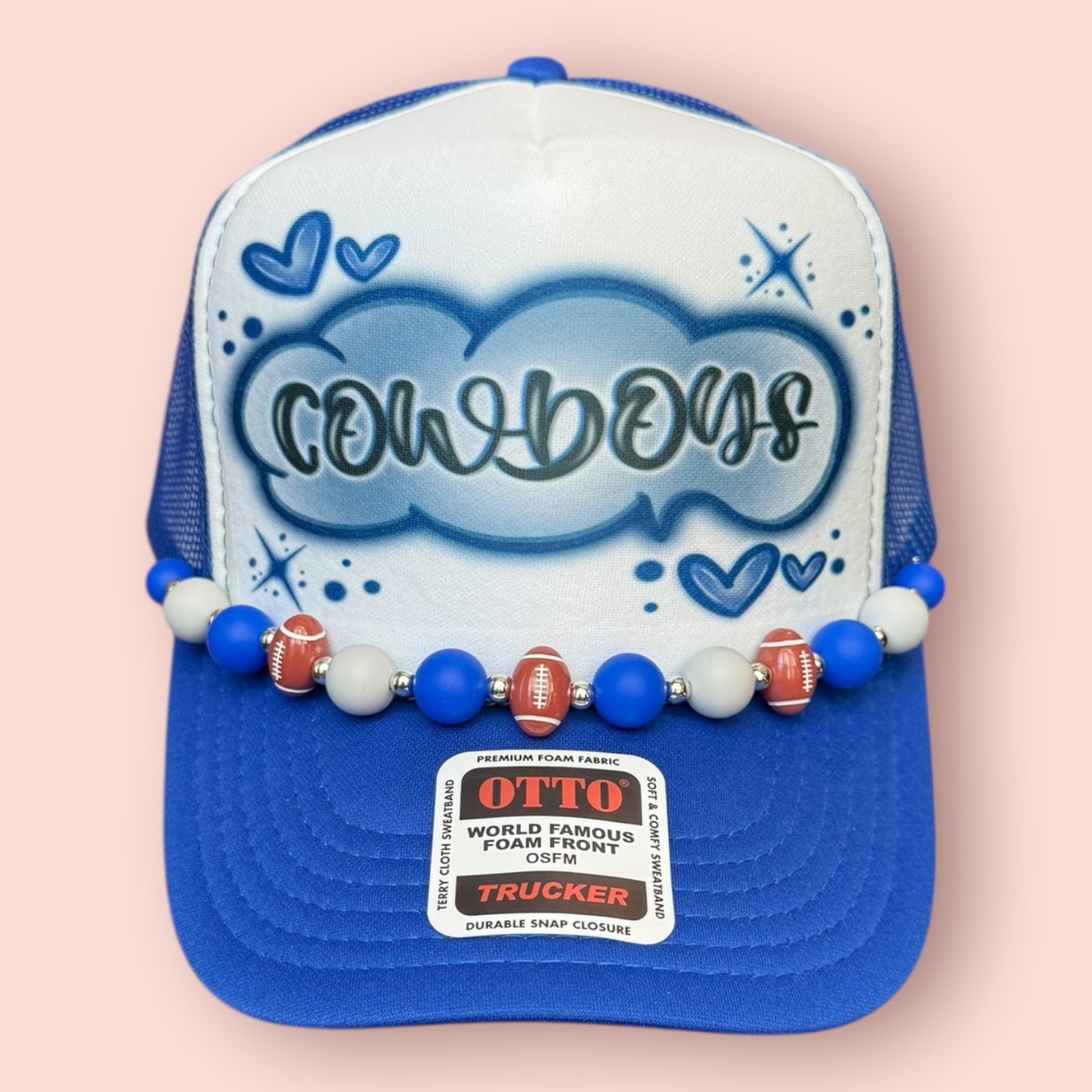 Royal & White Air Brushed Cowboys Cap