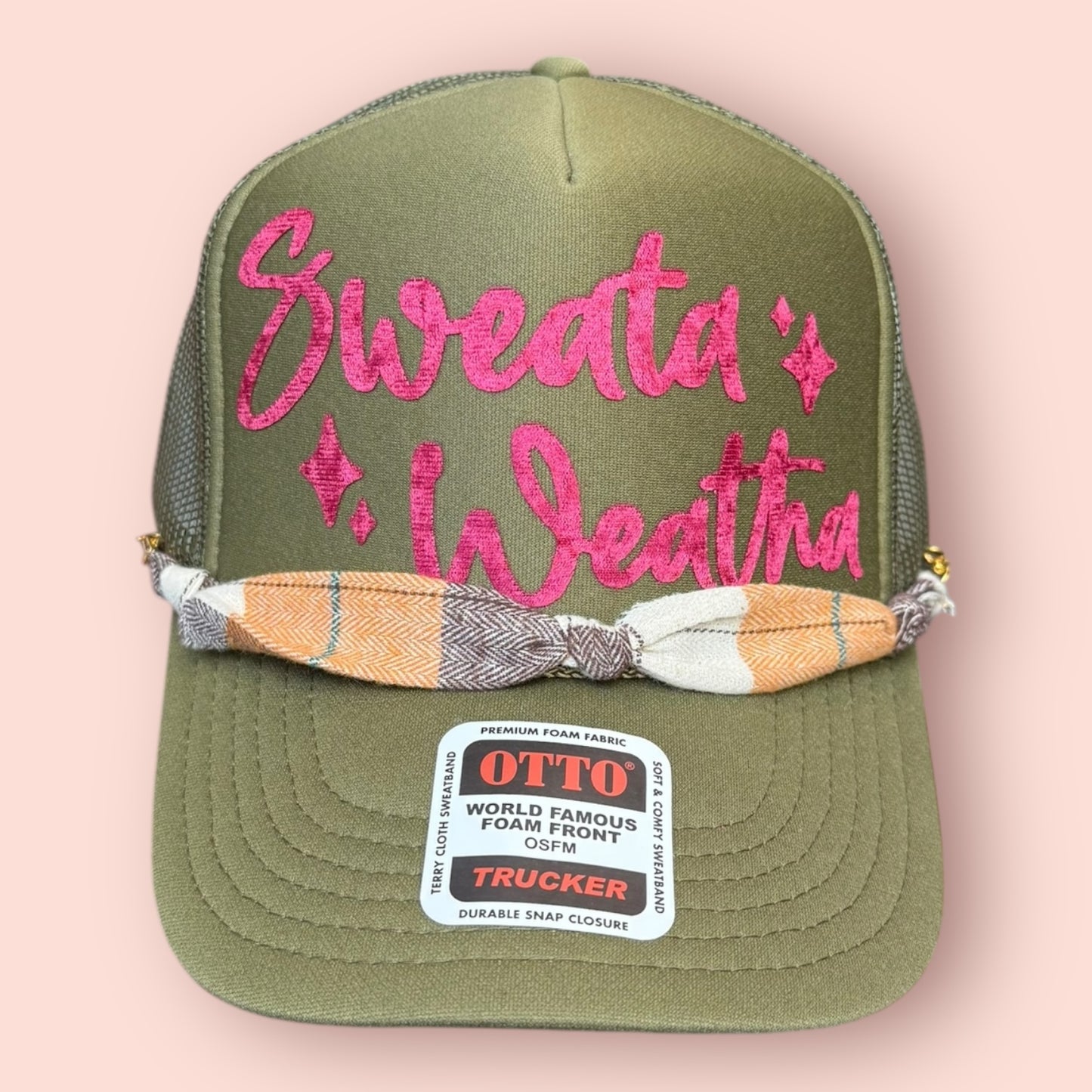 Olive & Burgundy Sweata Weatha Cap