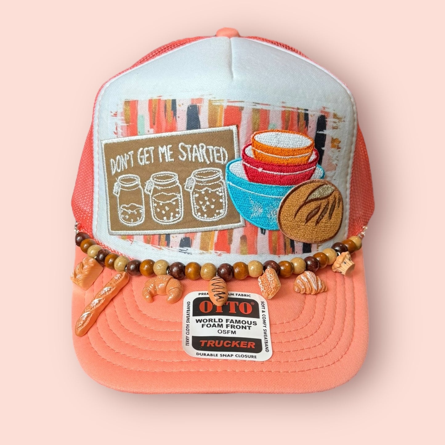 Coral & White Don't Get Me Started Cap