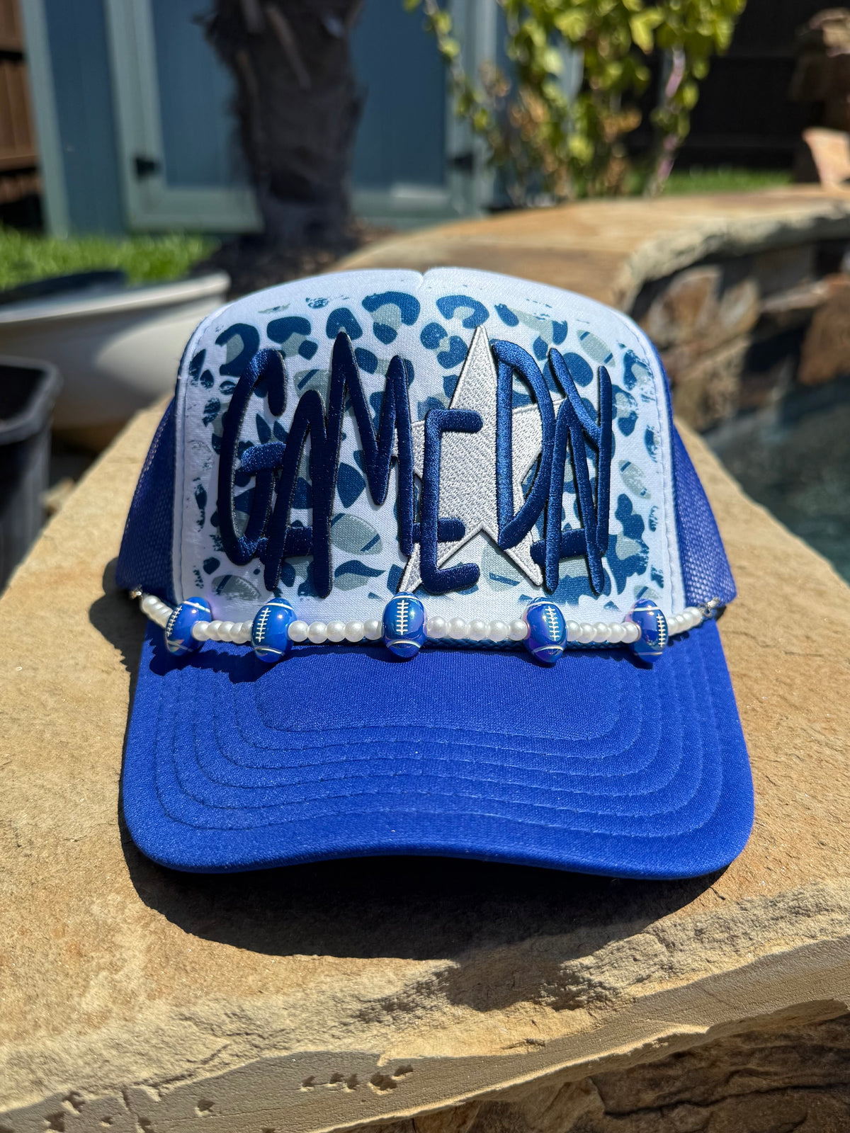 Game Day (Blue & Gray) on Royal Blue Cap