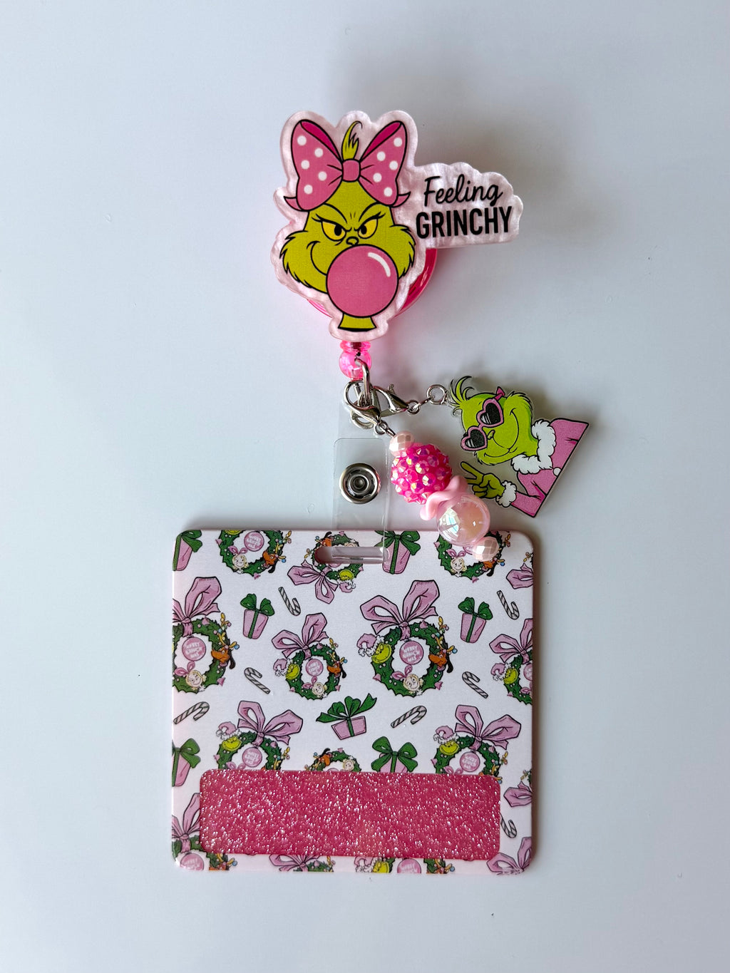 Bubble Gum Green Monster Interchangeable Badge Reel