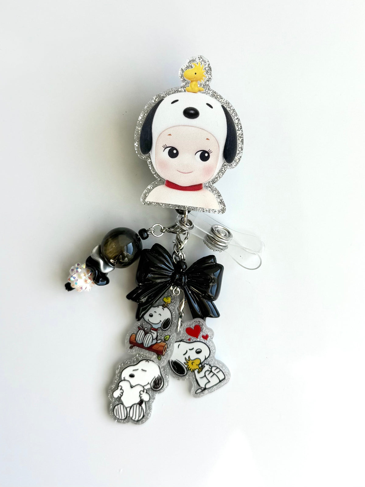 Snoopy Angel Baby Charm Interchangeable Badge Reel