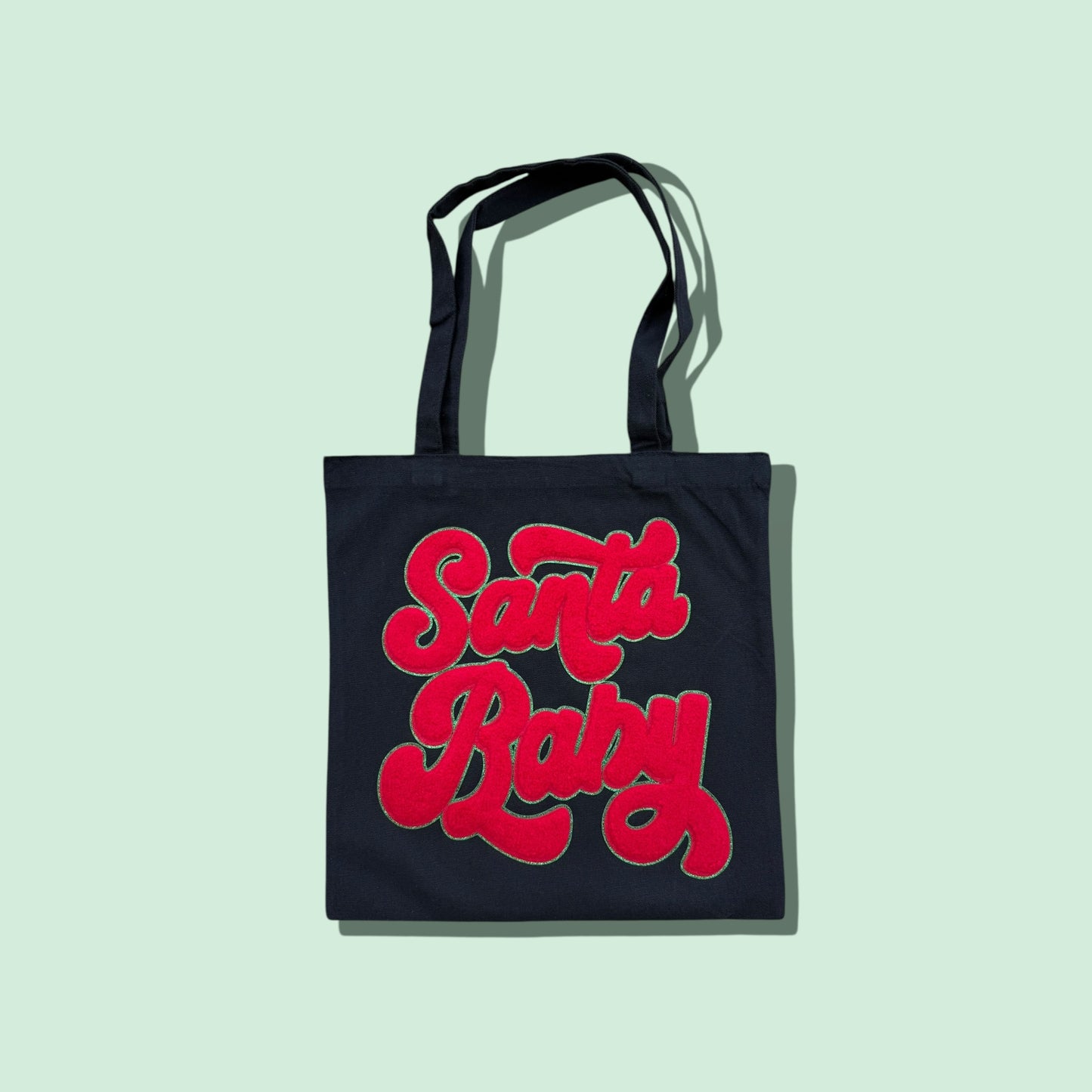 Red Santa Baby Patch Tote