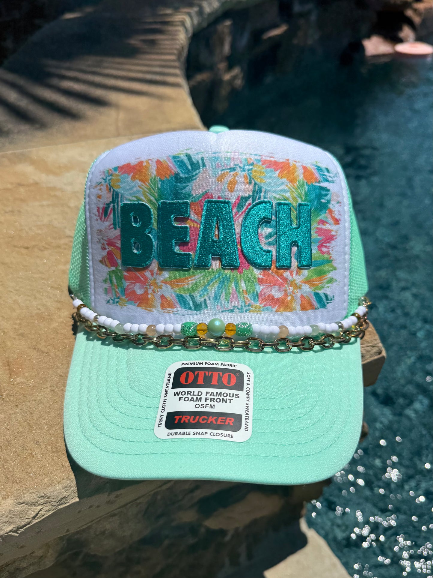 Beach Print Cap