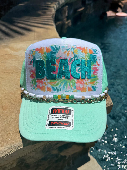 Beach Print Cap