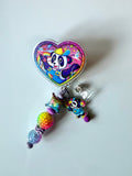 90s Rainbow Panda Charm Interchangeable Badge Reel
