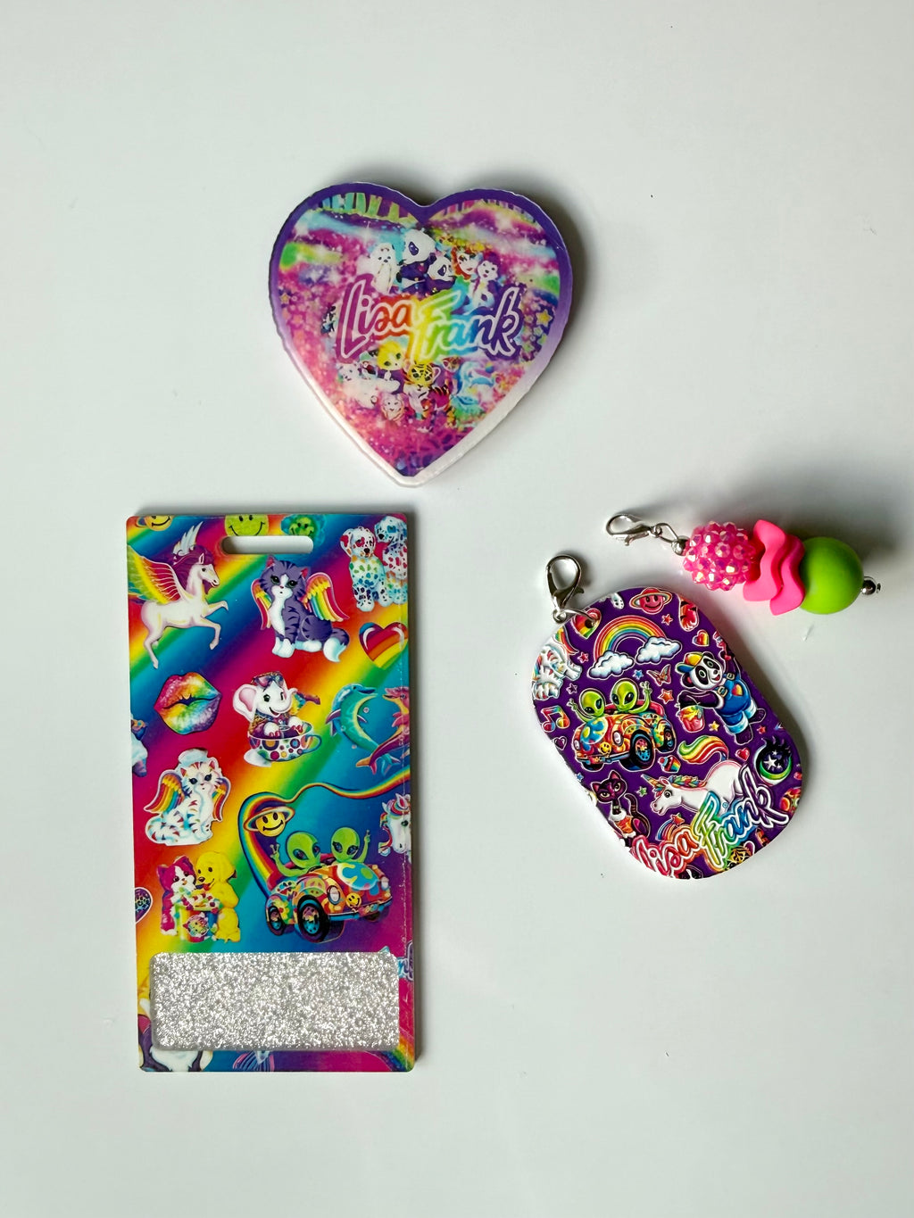 90s Rainbow Interchangeable Badge Reel Buddy