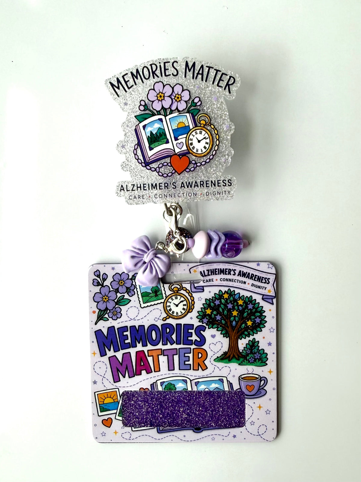Alzheimer's Awareness Interchangeable Badge Reel Buddy