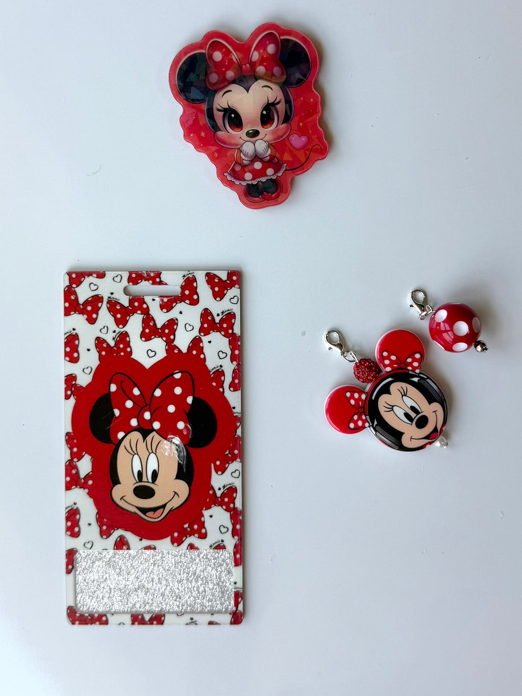 Red Miss Min Interchangeable Badge Reel