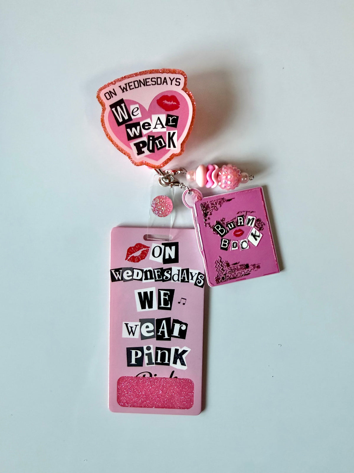 On Wednesdays We Wear Pink Interchangeable Badge Reel Buddy
