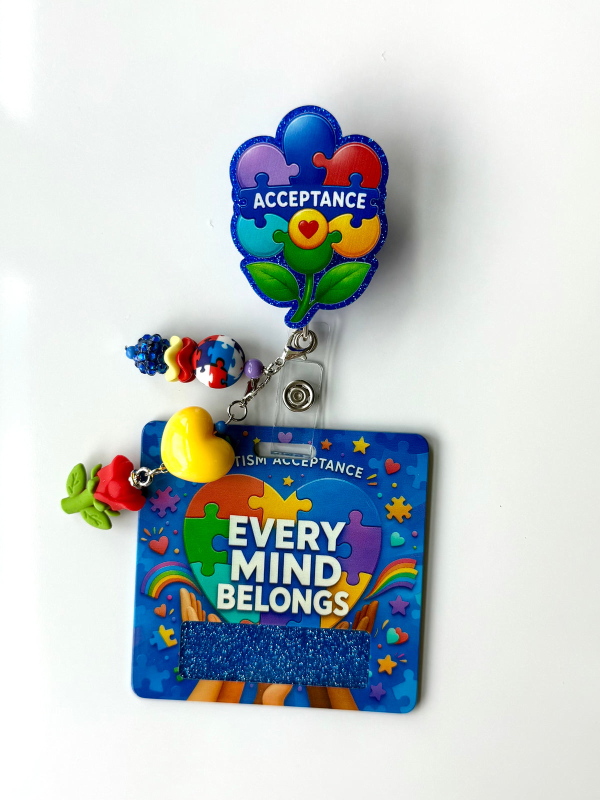 Autism Awareness Interchangeable Badge Reel Buddy