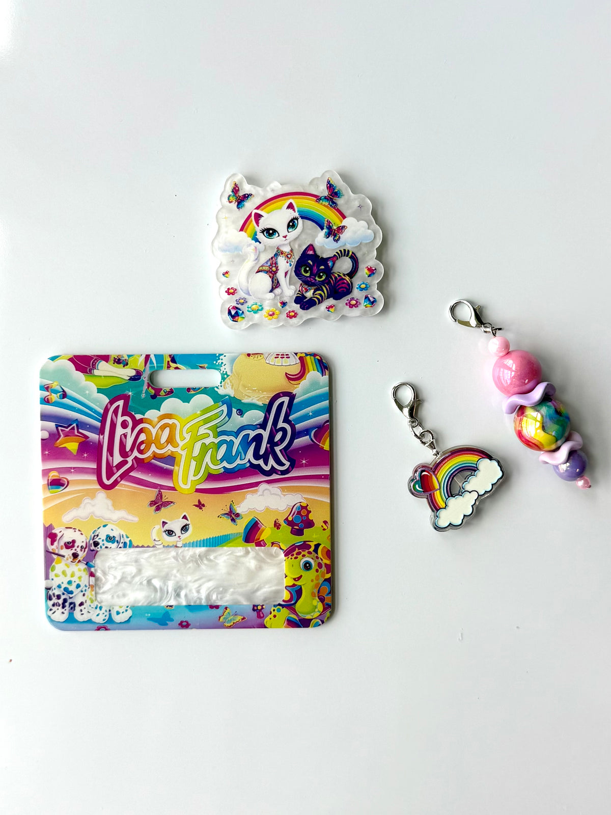 90s Rainbow Cats Interchangeable Badge Reel Buddy