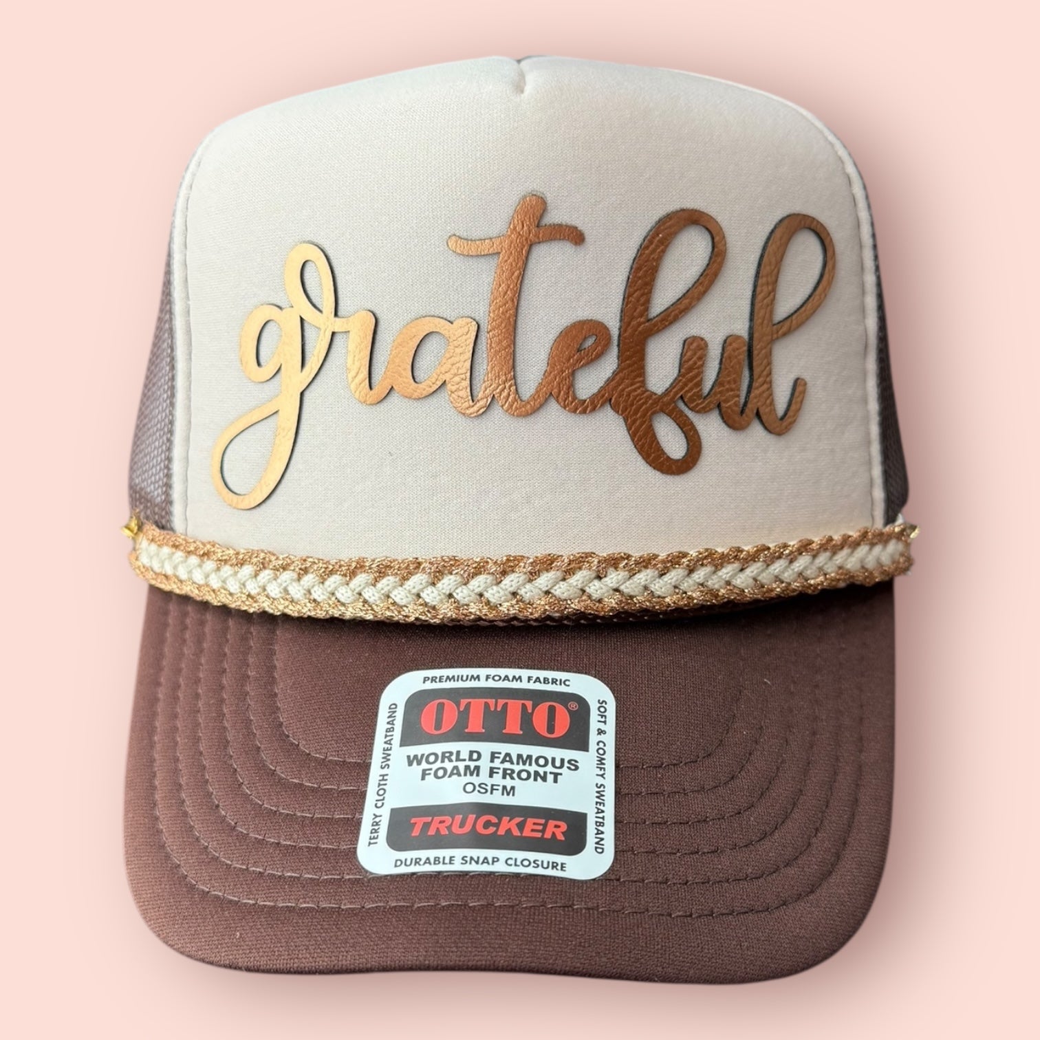 Brown and beige Grateful Cap
