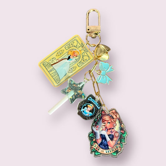 Tatted Cinderella Inspired Bag Charm