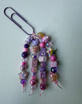 Purple/Pink CareBear Beaded Bookmark