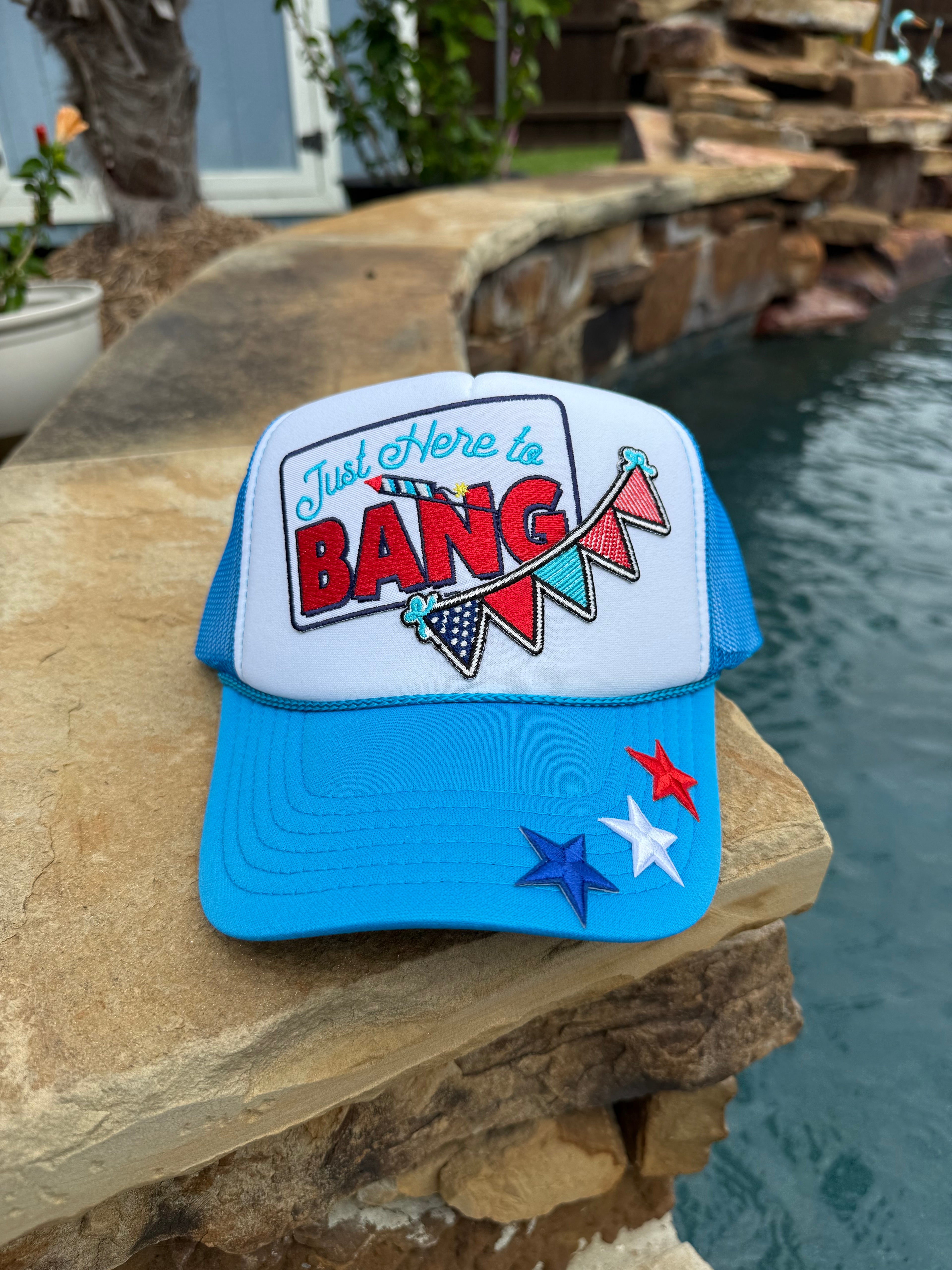 Just Here to Bang Firework Cap