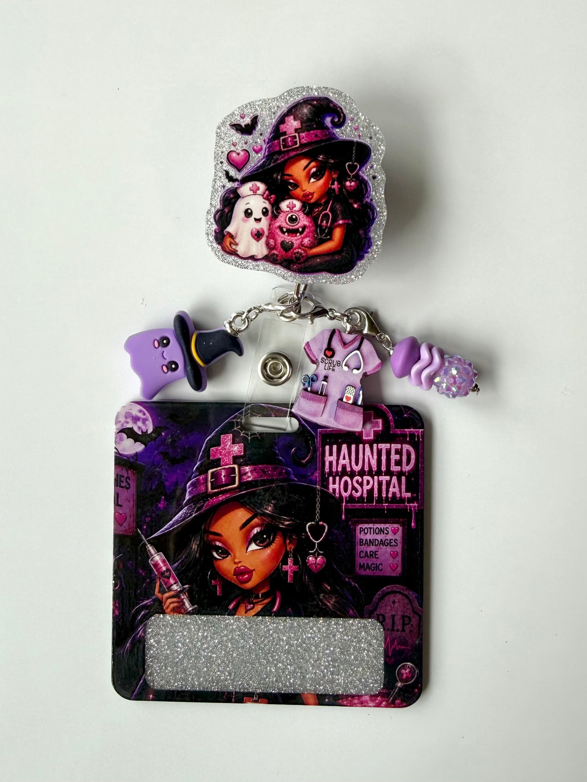 Witchy Nurse Interchangeable Badge Reel Buddy