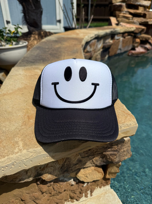 Smiley Face Cap (Black)