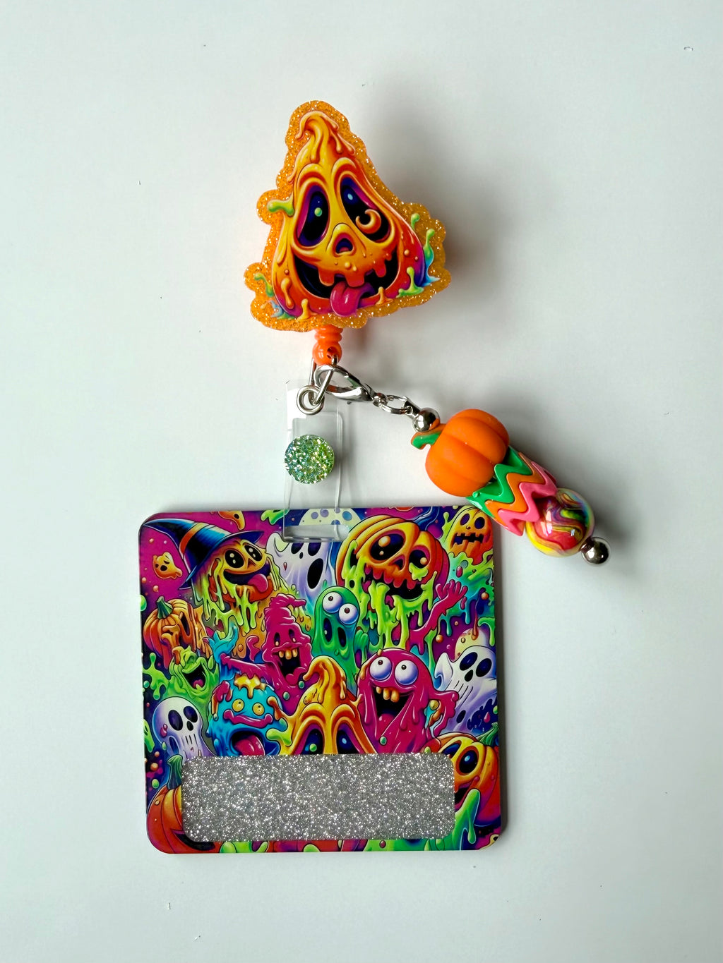 Trippy Halloween Interchangeable Badge Reel Buddy