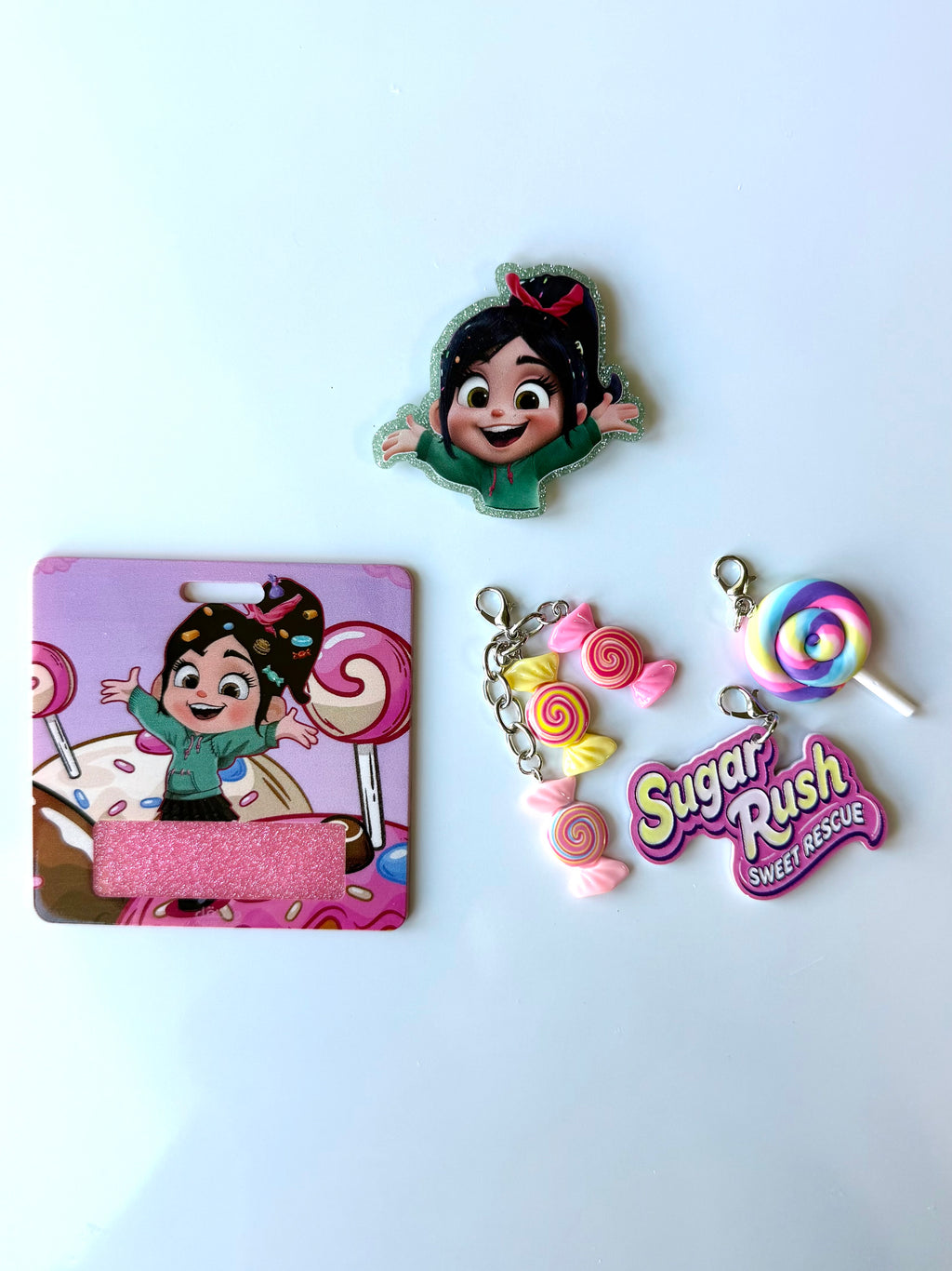Wreck It Sugar Rush Interchangeable Badge Reel Buddy