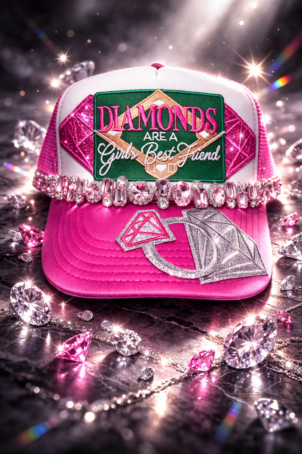 Diamonds Are A Girls Best Friend Baseball Cap