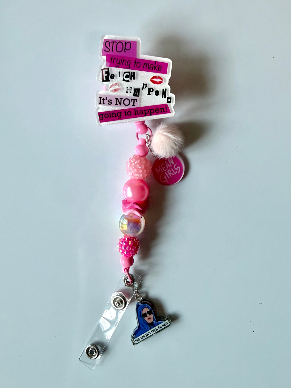 Mean Girls Beaded Interchangeable Badge Reel