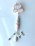 Pastel Pumpkins Beaded Interchangeable Badge Reel