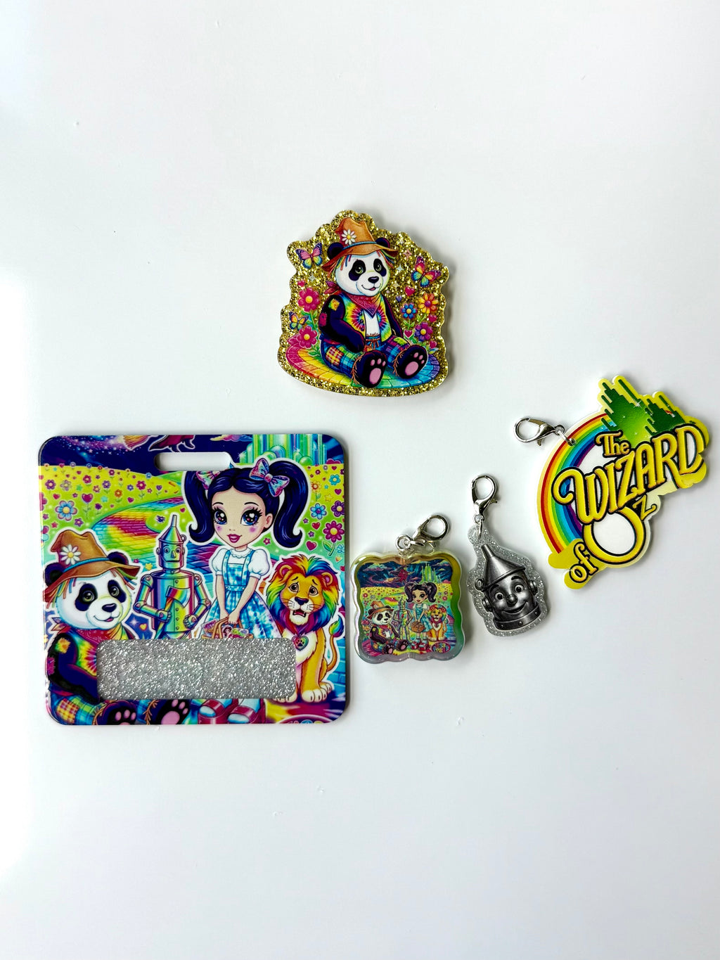 90s Rainbow Wizard of Oz Interchangeable Badge Reel Buddy