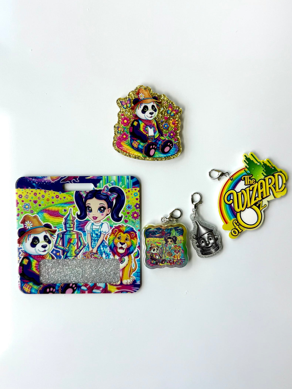 90s Rainbow Wizard of Oz Interchangeable Badge Reel Buddy