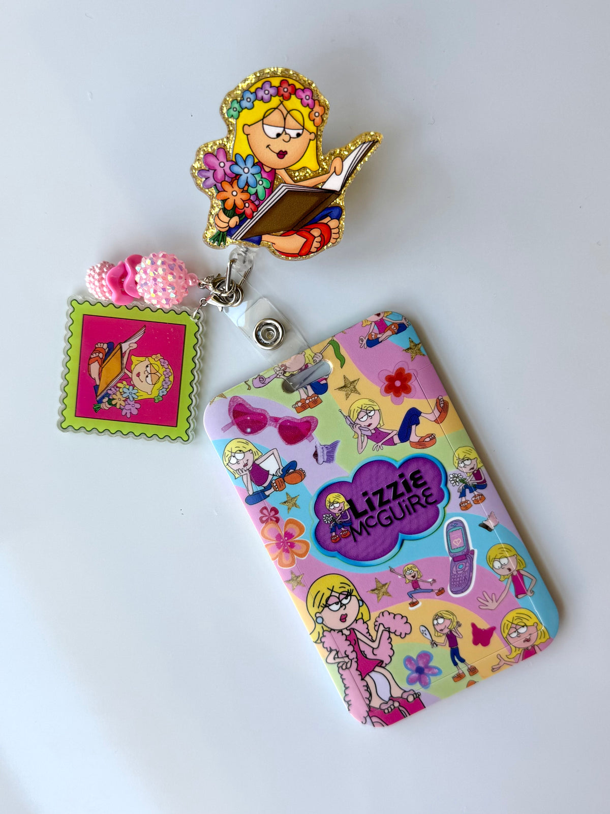 Lizzie McGuire Charmed Badge Reel with ID Holder