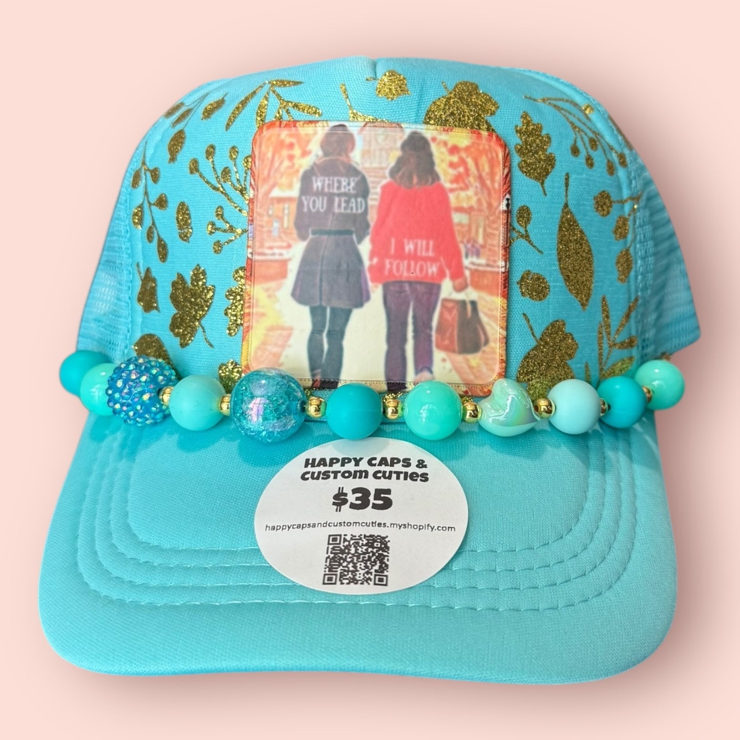 Where You Lead I Will Follow Cap (beaded chain)