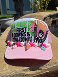 First Downs & Touchdowns Pink Drip Cap