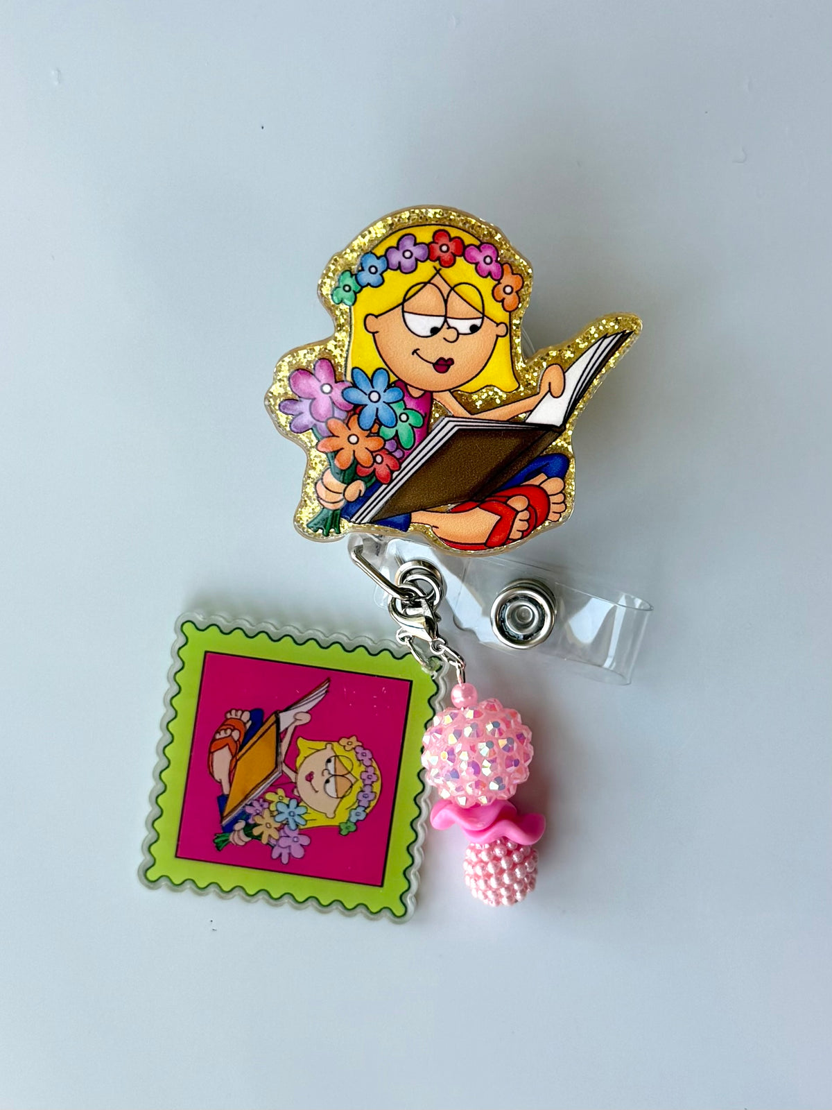 Lizzie McGuire Charmed Badge Reel with ID Holder