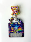 90s Rainbow Cheetah Interchangeable Badge Reel Buddy