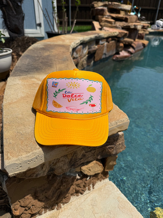 La Dolce Vita Cap (Mustard)