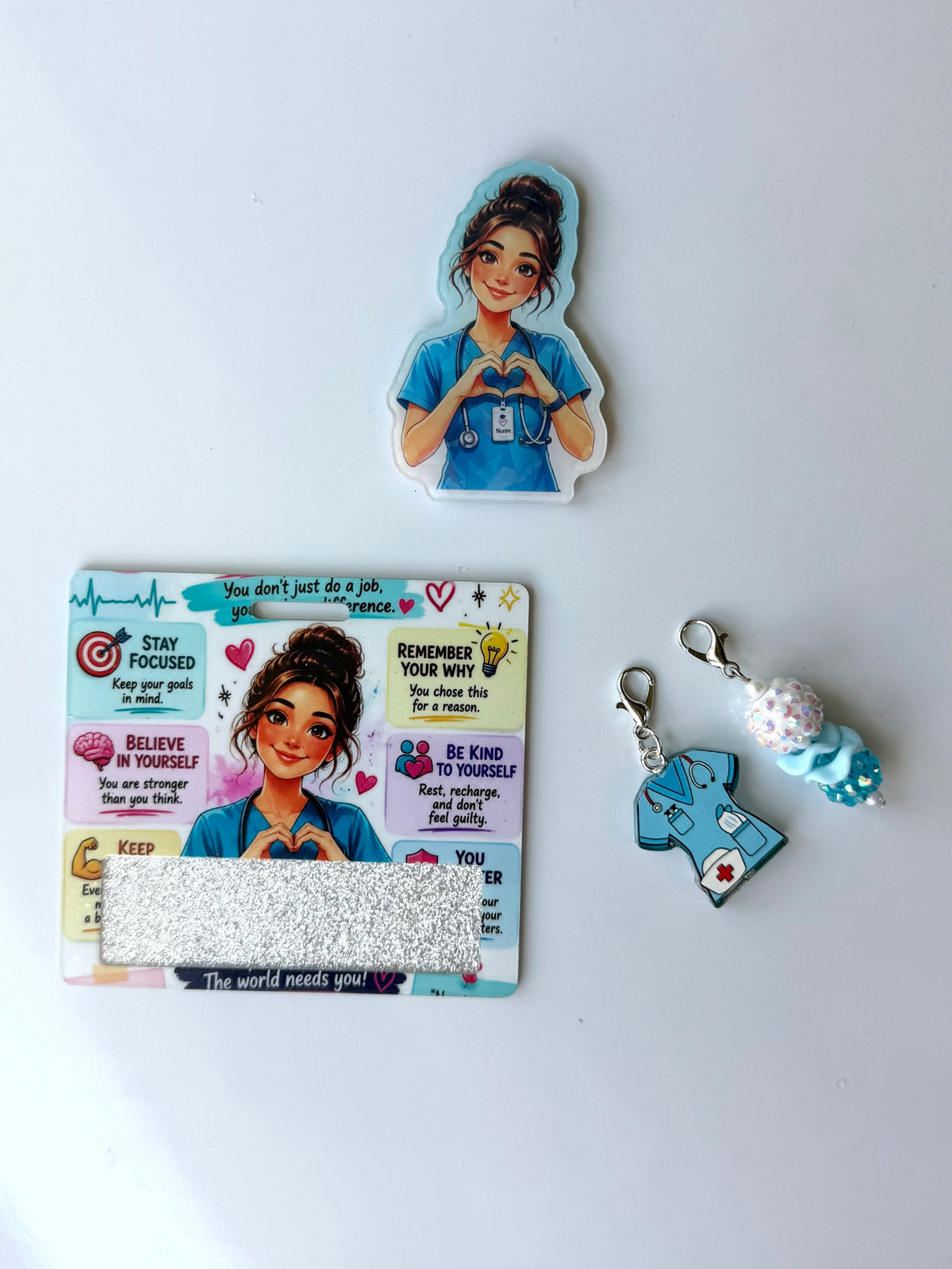 Nurse Character Interchangeable Badge Reel