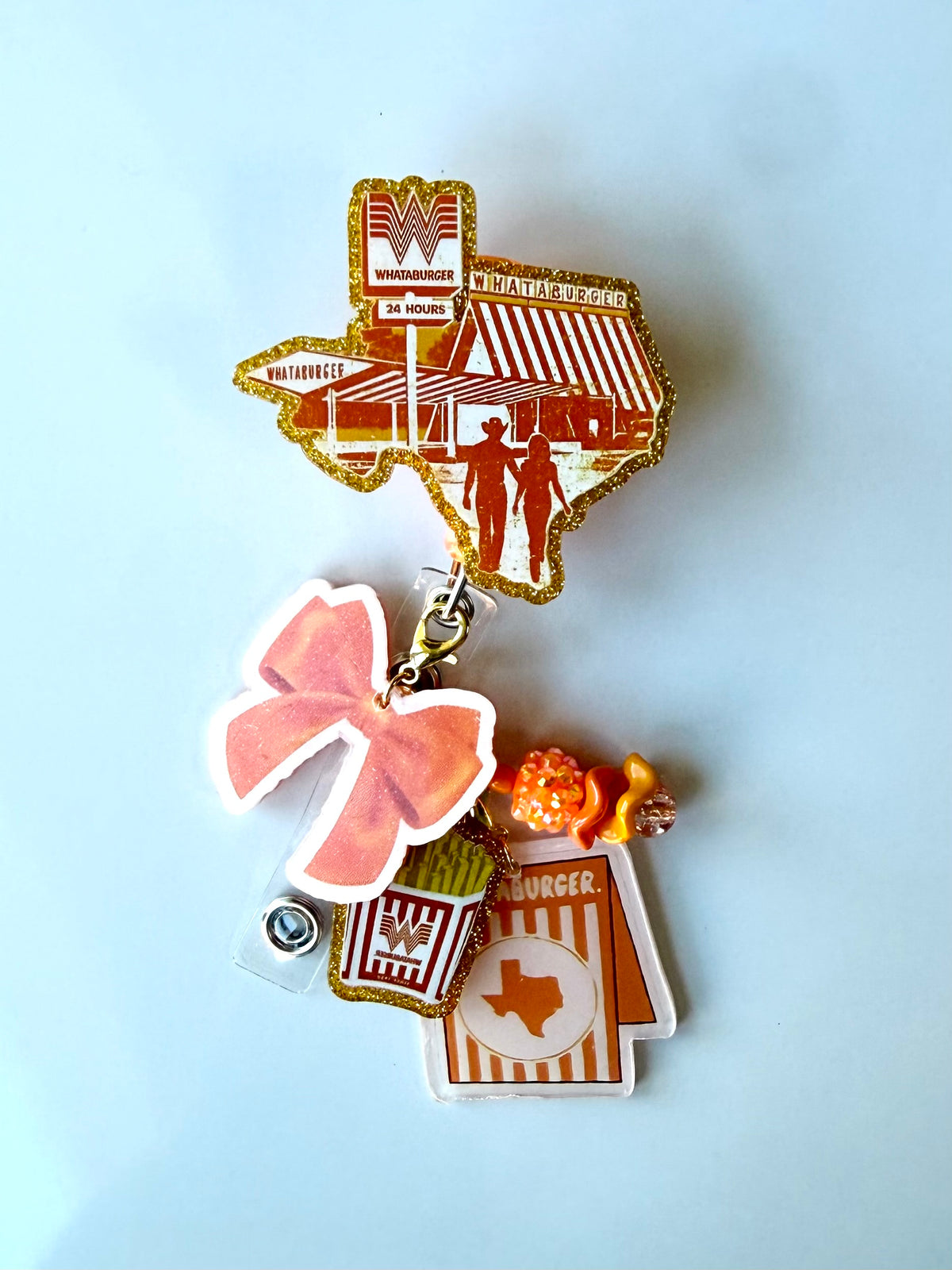 Whataburger Charm Interchangeable Badge Reel