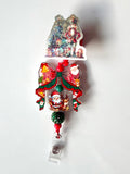 Christmas Nutcracker Beaded Interchangeable Badge Reel