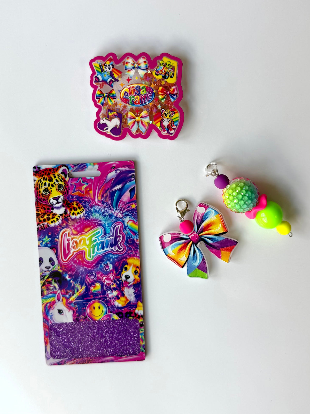 90s Rainbow Interchangeable Badge Reel Buddy